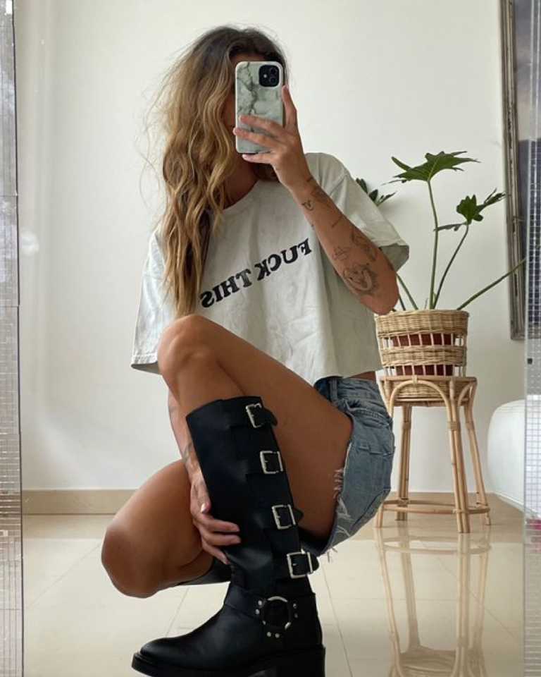 Botas Biker - look rebelde
